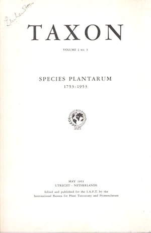 Bild des Verkufers fr Species Plantarum 1753-1953 zum Verkauf von PEMBERLEY NATURAL HISTORY BOOKS BA, ABA