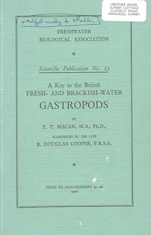 Seller image for A Key to the British Fresh- and Brackish-Water Gastropods with notes on their ecology for sale by PEMBERLEY NATURAL HISTORY BOOKS BA, ABA