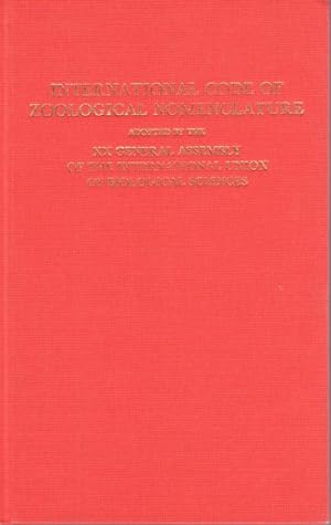 Seller image for International Code of Zoological Nomenclature for sale by PEMBERLEY NATURAL HISTORY BOOKS BA, ABA