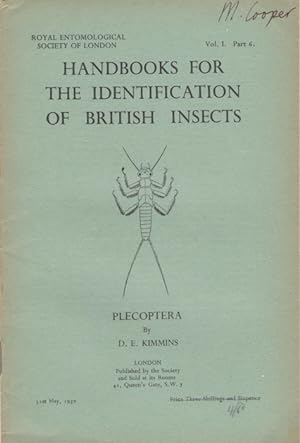 Imagen del vendedor de Plecoptera (Handbooks for the Identification of British Insects 1/6) a la venta por PEMBERLEY NATURAL HISTORY BOOKS BA, ABA