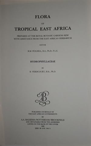 Immagine del venditore per Flora of Tropical East Africa: Hydrophyllaceae venduto da PEMBERLEY NATURAL HISTORY BOOKS BA, ABA