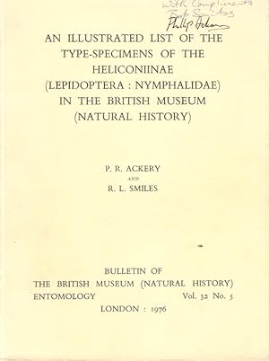 Seller image for An Illustrated List of the Type-Specimens of the Heliconiinae (Lepidoptera: Nymphalidae) in the British Museum (Natural History) for sale by PEMBERLEY NATURAL HISTORY BOOKS BA, ABA
