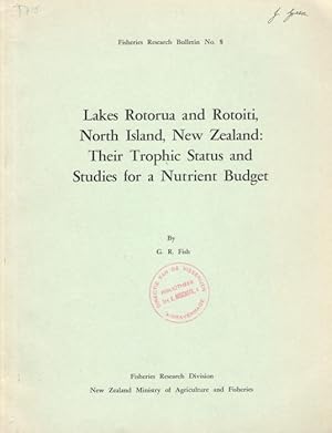 Imagen del vendedor de Lakes Rotorua and Rotoiti, North Island, New Zealand: Their Trophic Ststus and Studies for a Nutrient Budget a la venta por PEMBERLEY NATURAL HISTORY BOOKS BA, ABA