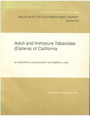 Seller image for Adult and Immature Tabanidae (Diptera) of California for sale by PEMBERLEY NATURAL HISTORY BOOKS BA, ABA