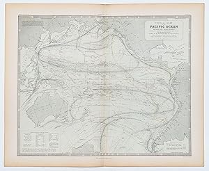 Physical Chart of the Pacific Ocean or Great Sea (Mare Pacifico). Showing the Currents and Temper...