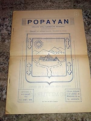 Seller image for POPAYAN. Organo del centro de Historia. Octubre-Noviembre 1951. ns 230 y 231. Edicin dedicada a la Ciudad de Manizales en su 1r Centenario for sale by Itziar Arranz Libros & Dribaslibros