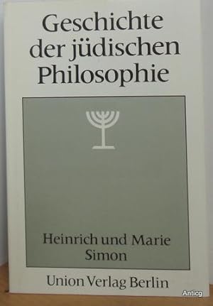 Bild des Verkufers fr Geschichte der jdischen Philosophie. zum Verkauf von Antiquariat Gntheroth