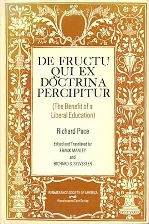 Seller image for De fructu qui ex doctrina percipitur (The Benefit of a Liberal Education) for sale by LEFT COAST BOOKS