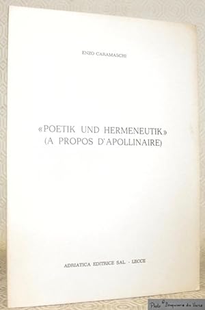 Immagine del venditore per Poetik und Hermeneutil. A propos d'Apollinaire. venduto da Bouquinerie du Varis