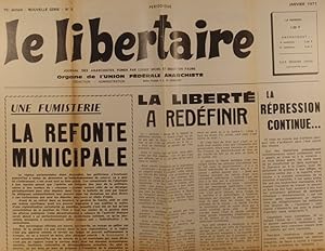 Le libertaire. Nouvelle série N° 6. Organe de l'Union fédérale anarchiste. Janvier 1971.