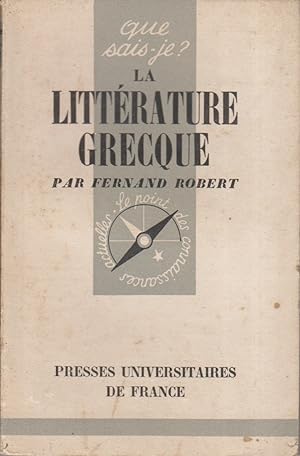 Imagen del vendedor de La littrature grecque. a la venta por Librairie Et Ctera (et caetera) - Sophie Rosire