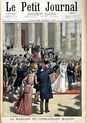 Le Petit journal - Supplément illustré N° 495 : Le mariage du commandat Mangin. (Gravure en premi...