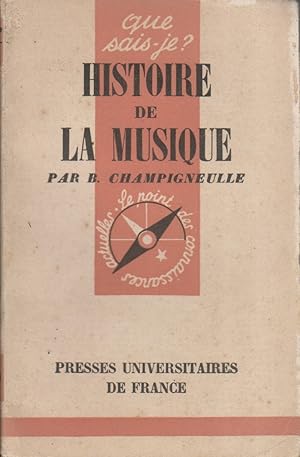 Seller image for Histoire de la musique. for sale by Librairie Et Ctera (et caetera) - Sophie Rosire