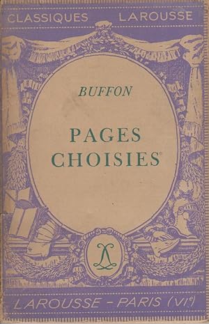 Immagine del venditore per Pages choisies. Notice biographique, notice historique et littraire, notes explicatives, jugements, questionnaire et sujets de devoirs par Adrien Cart. venduto da Librairie Et Ctera (et caetera) - Sophie Rosire