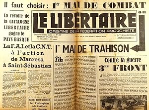 Le libertaire. Organe de la fédération anarchiste. N° 266. 1er mai de combat ou 1er mai de trahis...