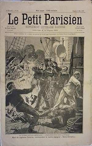 Le Petit Parisien - Supplément littéraire illustré N° 484 : La guerre hispano-américaine : mort d...