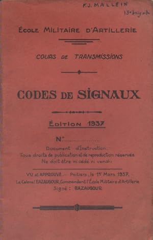 Imagen del vendedor de Cours de transmission. Codes de signaux. a la venta por Librairie Et Ctera (et caetera) - Sophie Rosire