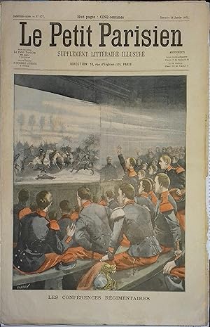 Le Petit Parisien - Supplément littéraire illustré N° 677 : Le conférences régimentaires. Gravure...