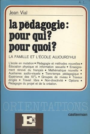 La pédagogie : pour qui? Pour quoi?