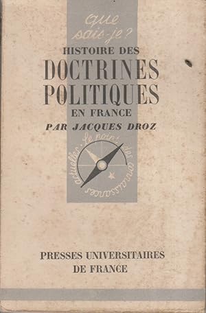 Bild des Verkufers fr Histoire des doctrines politiques en France. zum Verkauf von Librairie Et Ctera (et caetera) - Sophie Rosire