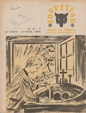 Louveteau 1958 N° 6-7. Revue bimensuelle des Scouts de France. 20 mars 1958.