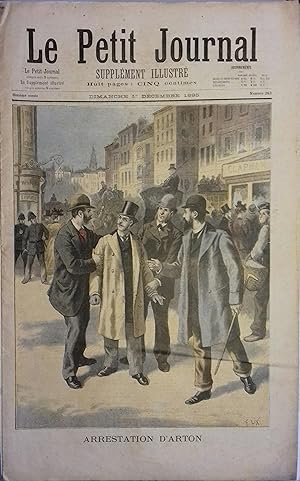 Le Petit journal - Supplément illustré N° 263 : Arrestation d'Arton (Gravure en première page). G...