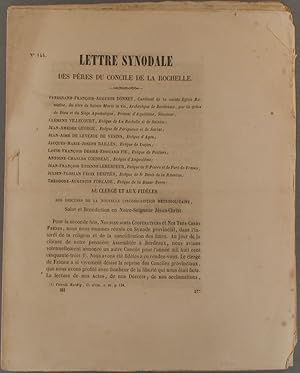 Lettre synodale des pères du concile de La Rochelle. Suivi de : Avis sur les livres liturgiques, ...