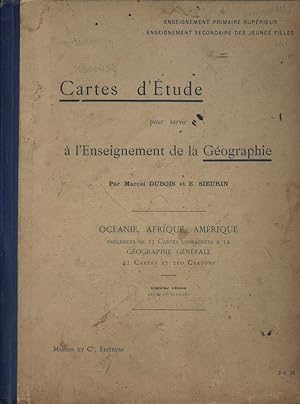 Imagen del vendedor de Cartes d'tude pour servir  l'enseignement de la gographie. Ocanie - Afrique - Amrique. a la venta por Librairie Et Ctera (et caetera) - Sophie Rosire