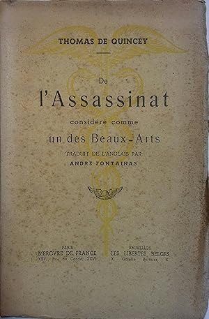 De l'assassinat considéré comme un des Beaux-Arts.