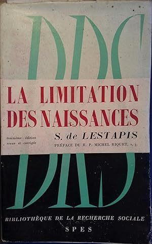 Bild des Verkufers fr La limitation des naissances. zum Verkauf von Librairie Et Ctera (et caetera) - Sophie Rosire