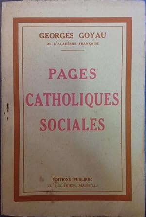 Pages catholiques sociales.