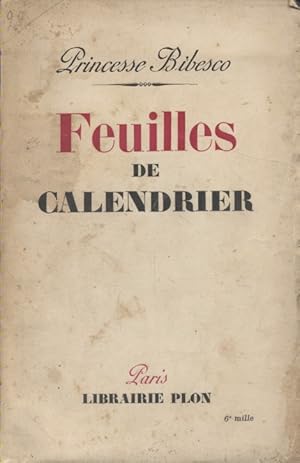 Seller image for Feuilles de calendrier. for sale by Librairie Et Ctera (et caetera) - Sophie Rosire