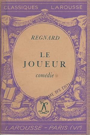 Image du vendeur pour Le joueur. Comdie. Notice biographique, notice historique et littraire, notes explicatives, jugements, questionnaire sur la pice et sujets de devoirs par J.-Roger Charbonnel. mis en vente par Librairie Et Ctera (et caetera) - Sophie Rosire