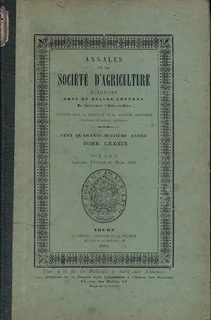 Annales de la société d'agriculture, sciences, arts et belles lettres du département d'Indre-et-L...