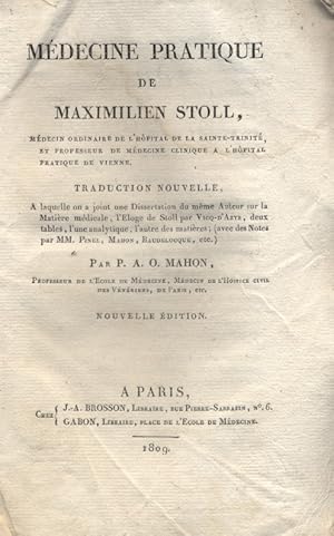 Médecine pratique de Maximilien Stoll.