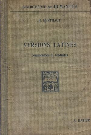 Seller image for Versions latines commentes et traduites. for sale by Librairie Et Ctera (et caetera) - Sophie Rosire