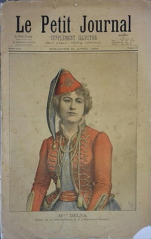 Le Petit journal - Supplément illustré N° 231 : Mlle Delna dans la "Vivandière" à l'Opéra-Comique...