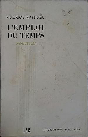 Bild des Verkufers fr L'emploi du temps. Nouvelles. Vers 1950. zum Verkauf von Librairie Et Ctera (et caetera) - Sophie Rosire