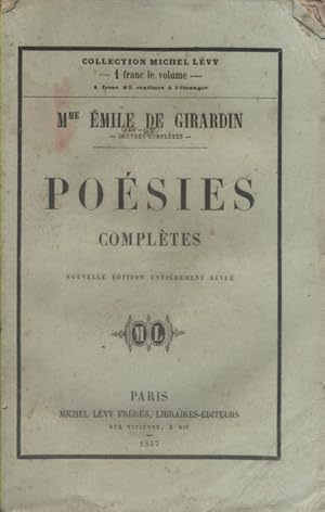 Image du vendeur pour Posies compltes. mis en vente par Librairie Et Ctera (et caetera) - Sophie Rosire