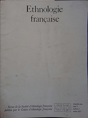 Seller image for Ethnologie franaise. Revue de la socit d'ethnologie franaise. Nouvelle srie. Tome 7. N 1. Parcours crmoniel d'un terroir villageois :Minot (Cte d'Or) - Ftes rituelles  Bazoches - Morvan - Processions  Avignon - Provence - XIV e sicle - Ftes de Saint-Fiacre for sale by Librairie Et Ctera (et caetera) - Sophie Rosire