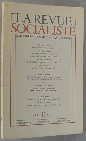 La revue socialiste N° 45. Mars 1951.