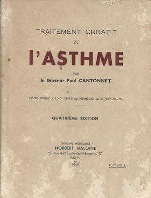 Bild des Verkufers fr Traitement curatif de l'asthme. Communiqu  l'Acadmie de mdecine le 22 fvrier 1927. zum Verkauf von Librairie Et Ctera (et caetera) - Sophie Rosire