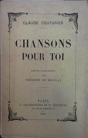 Seller image for Chansons pour toi. for sale by Librairie Et Ctera (et caetera) - Sophie Rosire
