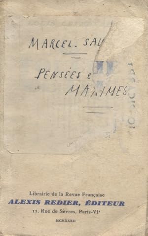 Pensées et maximes.