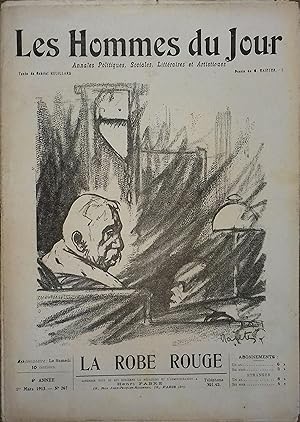 Les Hommes du jour N° 267 : La robe rouge. Portrait en couverture par G. Raieter. 1er mars 1913.