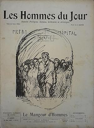 Les Hommes du jour N° 277 : Le mangeur d'hommes. Portrait en couverture par G. Raieter. 10 mai 1913.