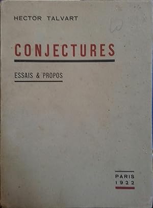 Seller image for Conjectures. Essais et propos. for sale by Librairie Et Ctera (et caetera) - Sophie Rosire