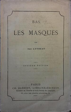 Seller image for Bas les masques. for sale by Librairie Et Ctera (et caetera) - Sophie Rosire