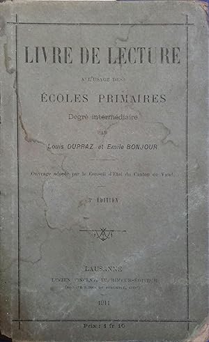 Bild des Verkufers fr Livre de lecture  l'usage des coles primaires. zum Verkauf von Librairie Et Ctera (et caetera) - Sophie Rosire