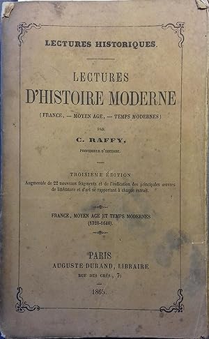 Lectures d'histoire moderne. France, moyen âge et temps modernes (1328-1648).